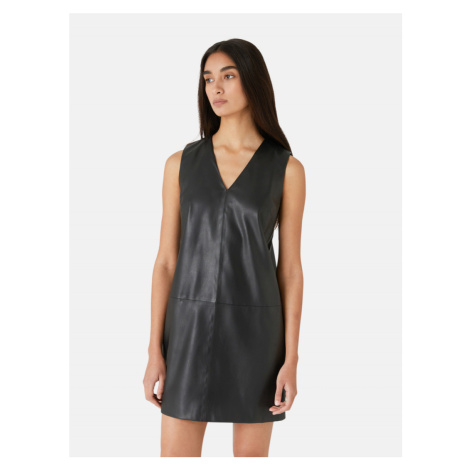 Šaty trussardi dress soft fake leather černá