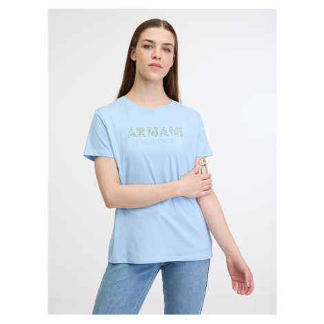 Světle modré dámské tričko Armani Exchange