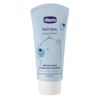 CHICCO Krém na dětskou tvář Natural Sensation s bambuckým máslem a vitaminem E 50ml, 0m+