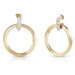 Guess Luxusní pozlacené náušnice s krystaly Hoops Don`t Lie JUBE01488JWYGWHT/U