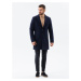 Ombre Clothing Granátový elegantní kabát C536