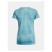 Světle modré dámské žíhané sportovní tričko Under Armour UA Tech