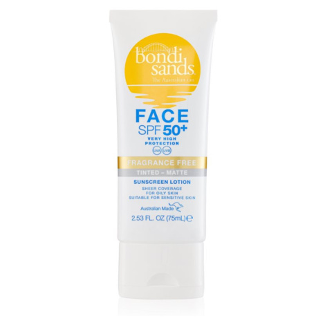 Bondi Sands SPF 50+ Face Fragrance Free ochranný tónovací krém na obličej pro matný vzhled SPF 5