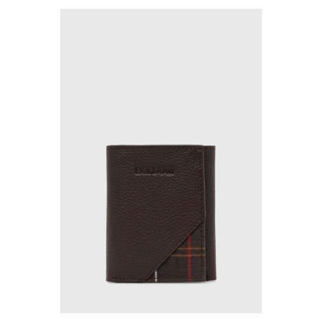 Kožená peněženka Barbour Tarbert Bi Fold Wallet hnědá barva, MLG0064