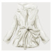 Bílá dámská bunda - kožíšek s límcem (GSQ2166)