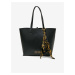 Černá dámská velká kabelka s ozdobnými detaily Versace Jeans Couture