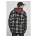 Pánská bunda // Urban classics Plaid Teddy Lined Shirt Jacket black/white