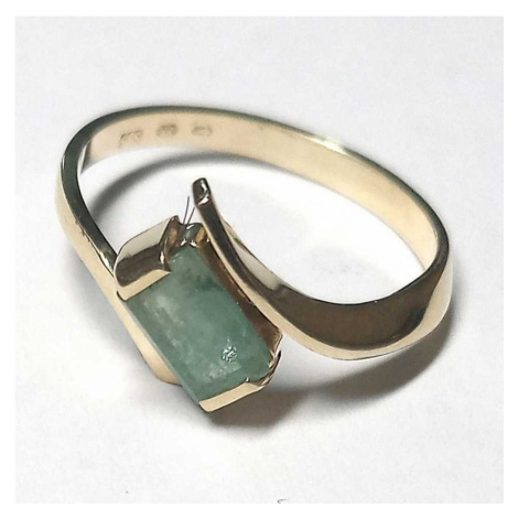 AutorskeSperky.com - 14 kt zlatý prsten se smaragdem - S4340