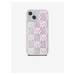 Liquid Glitter Checkered Pattern Zadní Kryt pro iPhone 15 Pink DKNY