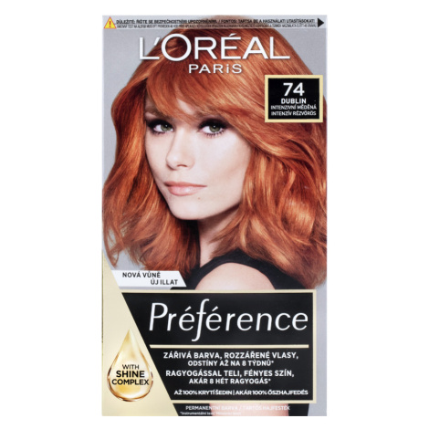 Loréal Paris Preference Permanentní barva na vlasy 74 Dublin intenzivní měděná