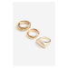 H & M - Prsten 3 kusy - zlatá