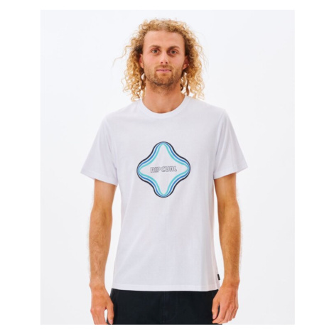 Tričko Rip Curl SURF REVIVAL VIBRATIONS TEE Optical White