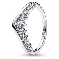 Pandora Třpytivý stříbrný prsten se zirkony Timeless 192320C01 56 mm