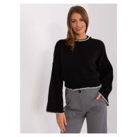 Černý dámský oversize pletený svetr