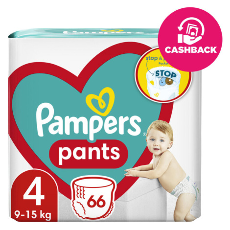PAMPERS Pleny kalhotkové Active Baby Pants vel. 4 (66 ks) 9-15 kg