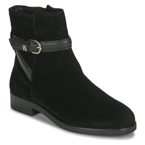 Tommy Hilfiger ELEVATED ESSENTIAL BOOT SUEDE Černá