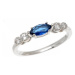 Dámský stříbrný prsten s modrým zirkonem STRP0383F