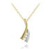 Stříbrný náhrdelník s pozlaceným přívěškem JMAS0123GN45