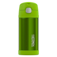 Thermos FUNtainer Dětská termoska s brčkem - limetková 355 ml