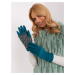 Tyrkysové dvoudílné zimní rukavice