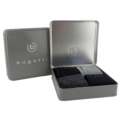 Bugatti 4 PACK - pánské ponožky 6359X-610 black