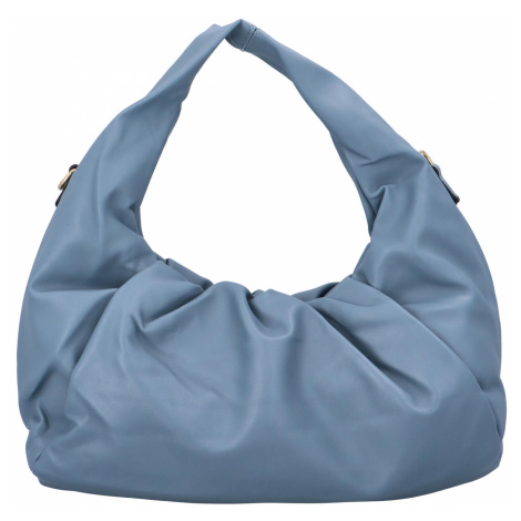 Nepřehlédnutelná dámská koženková kabelka Bibii, modrá Sara Moda