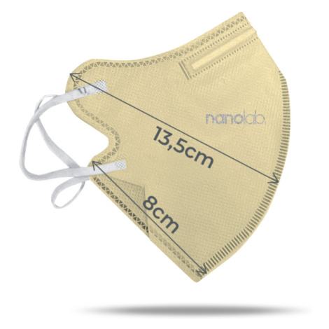 Nanolab Dámský béžový respirátor na více použití 10 kusů