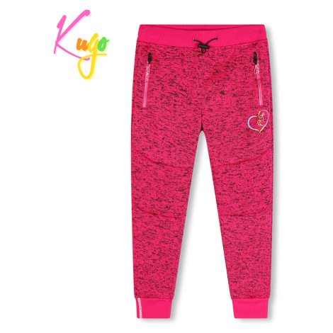 Dívčí outdoorové tepláky - KUGO HT1925, růžová Barva: Růžová