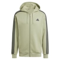 Adidas M 3S FL FZ HD Mikina s kapucí na zip olivová