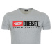 Pánské světle šedé tričko Diesel s velkým našitým logem
