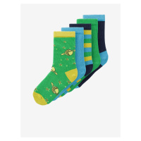 Sada pěti párů dětských ponožek v modré a zelené barvě name it Vagn - Holky