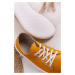 Žluto-bílé kožené barefoot tenisky Prime