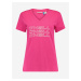 Růžové dámské tričko O'Neill Triple Stack V-Neck