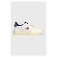 Kožené sneakers boty Tommy Jeans TJM BASKET COLOR bílá barva, EM0EM01255