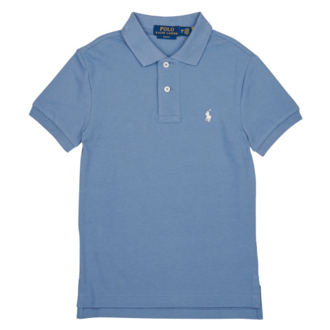 Polo Ralph Lauren SLIM POLO-TOPS-KNIT Modrá