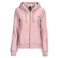 Superdry ESSENTIAL LOGO ZIP HOODIE Růžová