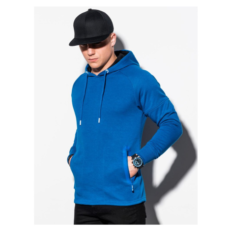 Ombre Clothing Jednoduchá mikina v modré barvě B1080