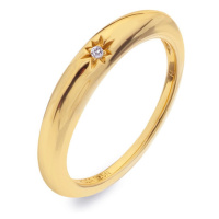 Hot Diamonds Jemný pozlacený prsten s diamantem Jac Jossa Soul DR227
