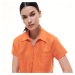 Reserved - Košile ze směsi lnu - Oranžová