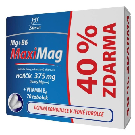 Zdrovit MaxiMag Hořčík 375 mg+B6 40% Zdarma 70 tobolek