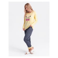 Women's pyjamas ULR262 - yellow