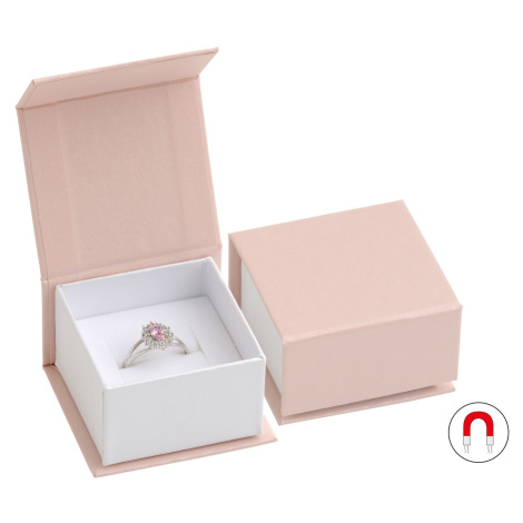 JK Box Pudrově růžová dárková krabička na prsten nebo náušnice VG-3/A5/A1 JKbox