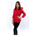 Červená bunda s asymetrickým zipem model 16143369 - LHD