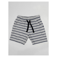 Denokids Basic Boys' Striped Gray Shorts
