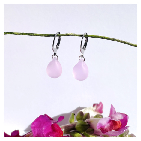 Šperk z pravého českého skla - Náušnice Šípková růženka