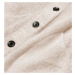 Krátký béžový přehoz přes oblečení typu alpaka na knoflíky (537)