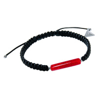 Lampglas Úchvatný partnerský náramek Shamballa Red Line s 24karátovým zlatem v perle Lampglas BS