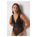 Body women'secret BRALETTES AUTUMN černá barva, krajkové, 4038662