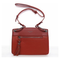 Menší moderní koženková kabelka Mia La, červená