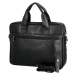 Pánská koženková pracovní taška na notebook Felco,  černá